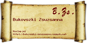 Bukovszki Zsuzsanna névjegykártya